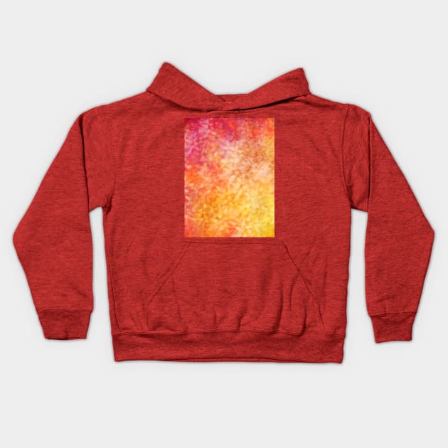 Vibrant Fall Autumn Leaves Pattern Kids Hoodie by Art by Deborah Camp